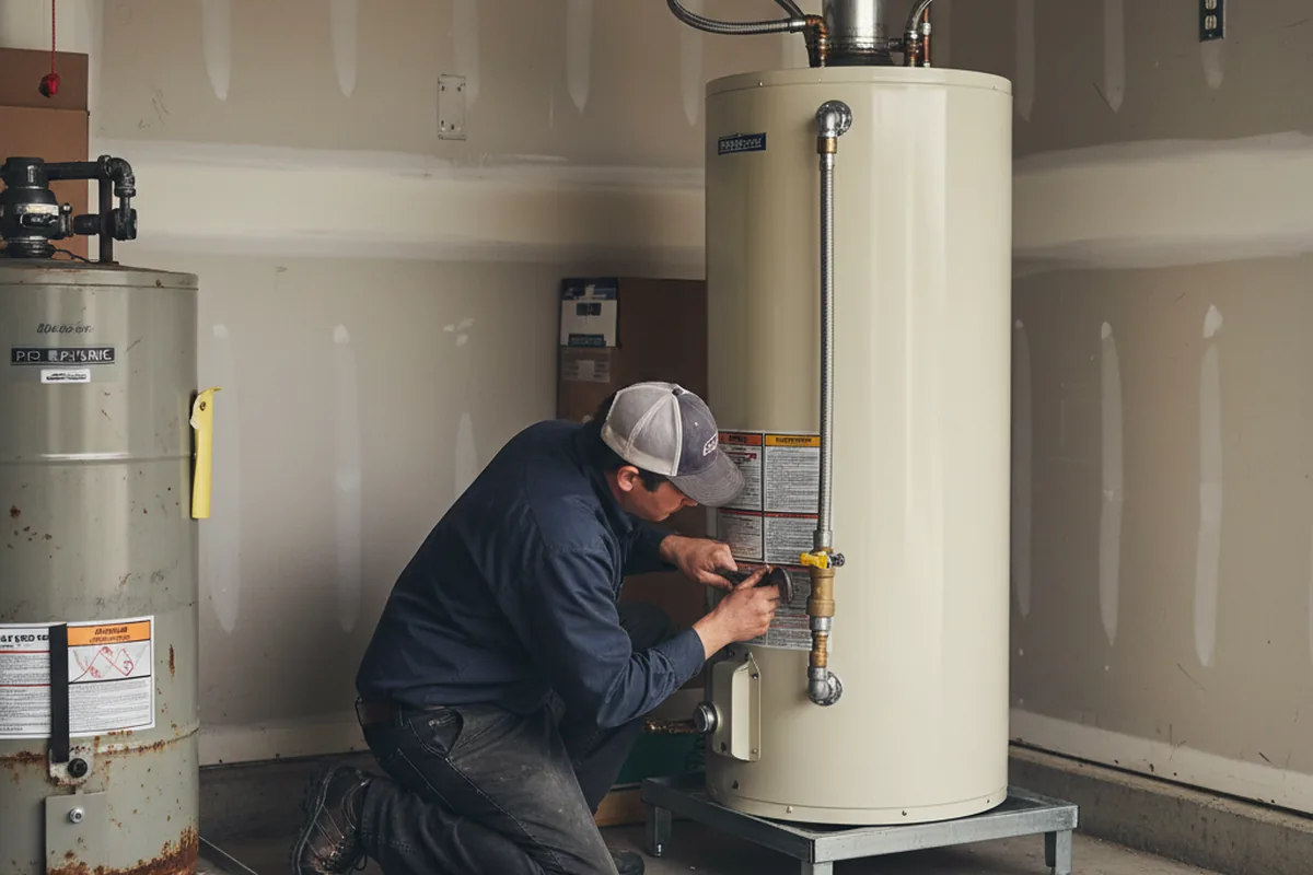 Water heater and shutoff valve replacement in Orfordville